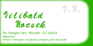 vilibald mocsek business card